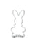 Ausstechform Mini Hase sitzend 30x17mm rostfrei Edelstahl