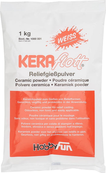 Keraflott Reliefgießmasse Keramikpulver weiß geruchsneutral ungiftig