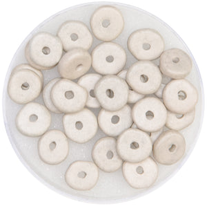 Keramikscheiben Perlen 6mm Loch 1,2mm 30 Stück/ Dose