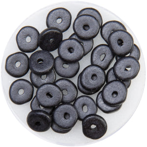 Keramikscheiben Perlen 6mm Loch 1,2mm 30 Stück/ Dose
