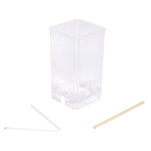 Kerzengießform eckig Quader Kunststoff transparent 105x60x60mm