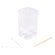 Kerzengießform eckig Quader Kunststoff transparent 105x60x60mm