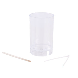 Kerzengießform Zylinder aus Kunststoff transparent 105x65mm