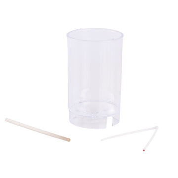 Kerzengießform Zylinder aus Kunststoff transparent 105x65mm