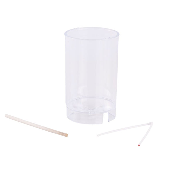 Kerzengießform Zylinder aus Kunststoff transparent 105x65mm