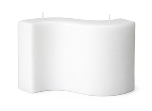 Kerzenrohling Welle glatt weiß 260/150/65 mm