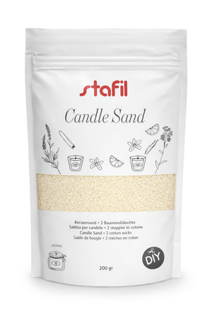 Stafil Kerzensand mit Aroma + 2 Baumwolldochte 200g