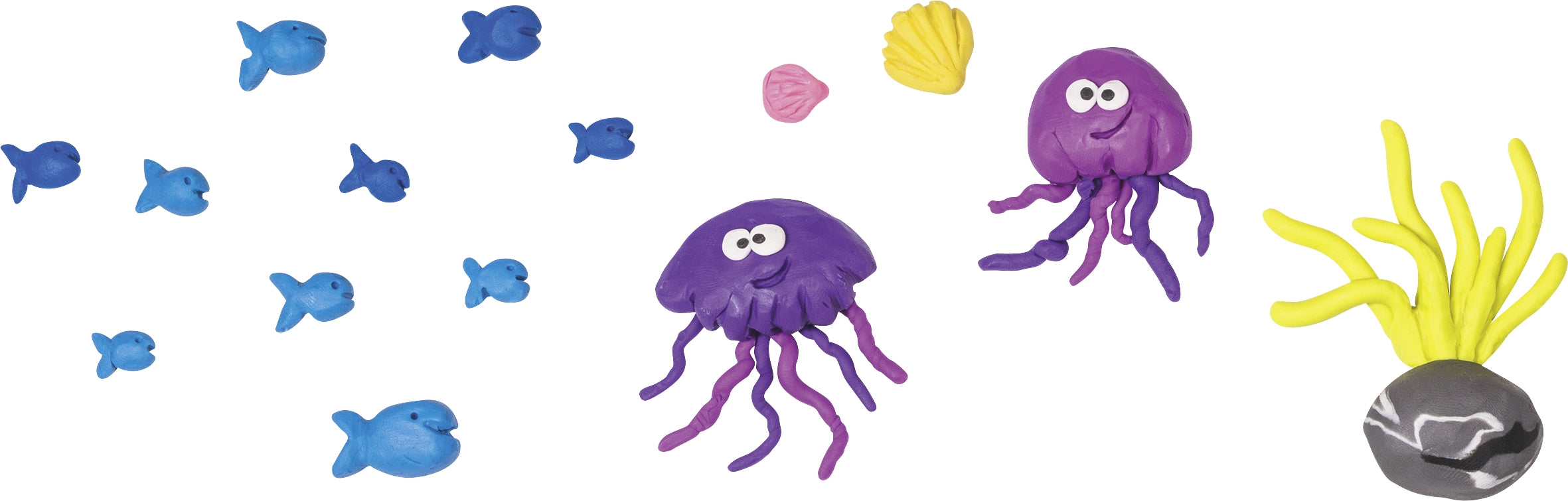 Kinderknete-Set Plastilin 500g bunt