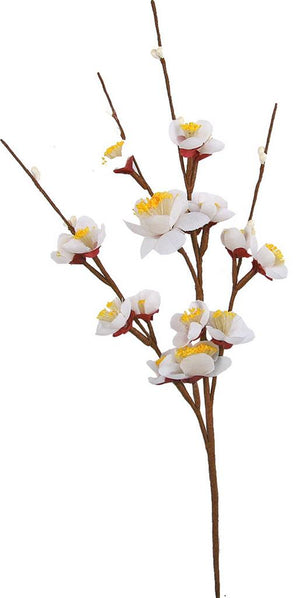 Kirschblütenzweig weiß/braun 30cm