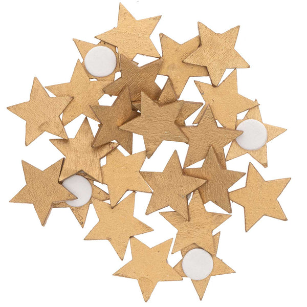 Holzsticker Sterne 20x19mm 24 Stück