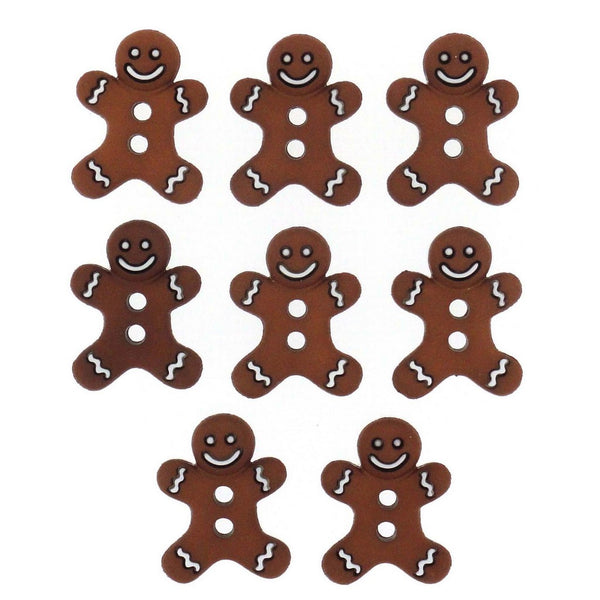 Knöpfe Lebkuchenmännchen 2,3x2cm 7 Stück/Packung