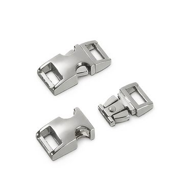 Klickschnalle Metall silbern glänzend 14 mm 1 Stück