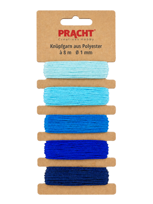 Knüpfgarn-Set aus Polyester 1mm 5 Farben á 8m