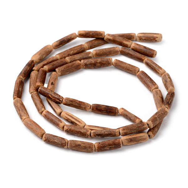 Naturperlen Cocos Röhre 3-4x14-19mm 48 Stück/Strang