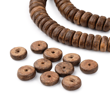 Naturperlen Cocos Scheibe 10x3-6mm 100 Stk./Strang