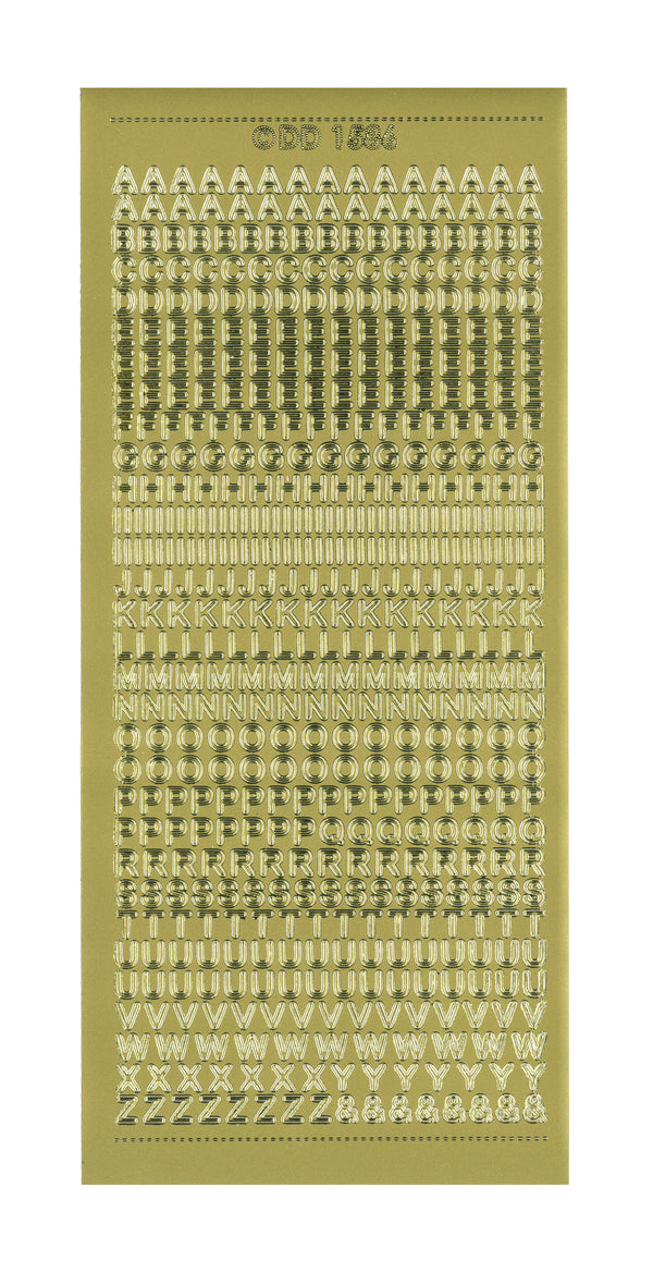 Konturensticker Alphabet in Capitals Großbuchstaben 1 Bogen 10x23cm