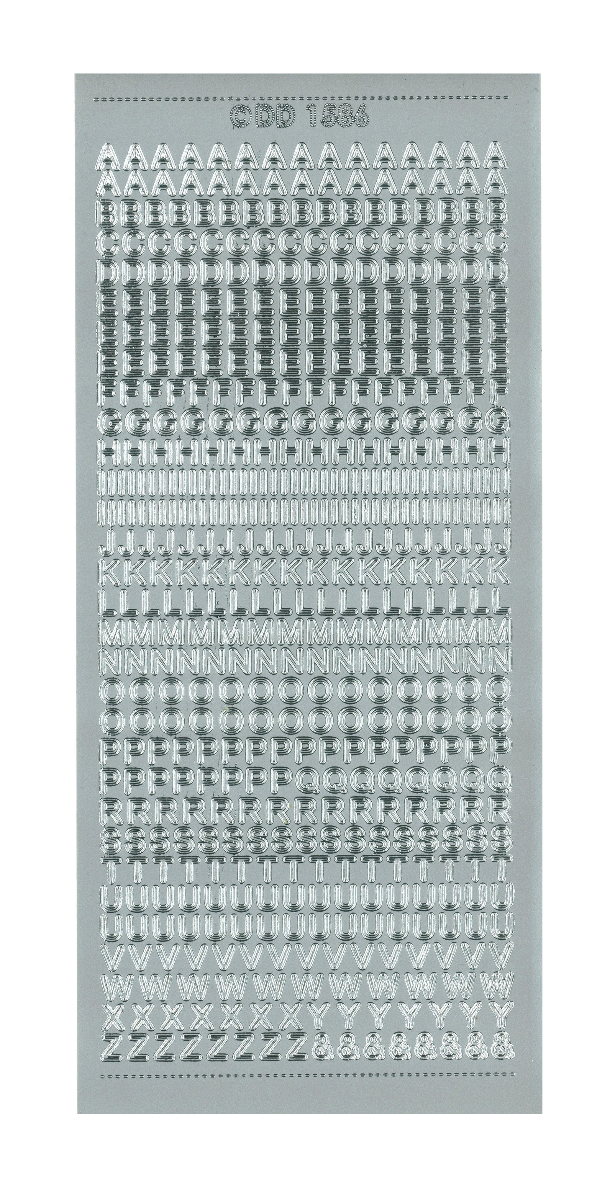 Konturensticker Alphabet in Großbuchstaben Großbuchstaben 1 Bogen 10x23cm