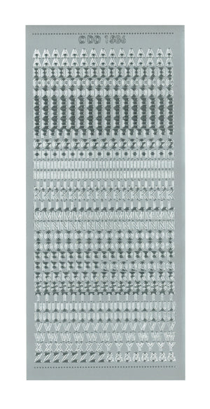 Konturensticker Alphabet in Capitals Großbuchstaben 1 Bogen 10x23cm