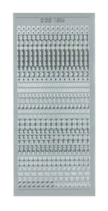 Konturensticker Alphabet in Capitals Großbuchstaben 1 Bogen 10x23cm