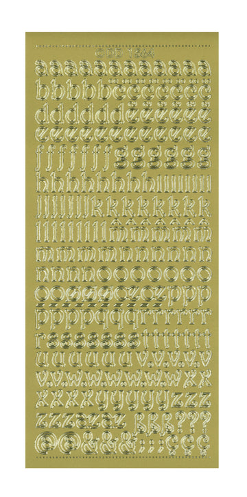 Konturensticker Alphabet curled Kleinbuchstaben 1 Bogen 10x23cm