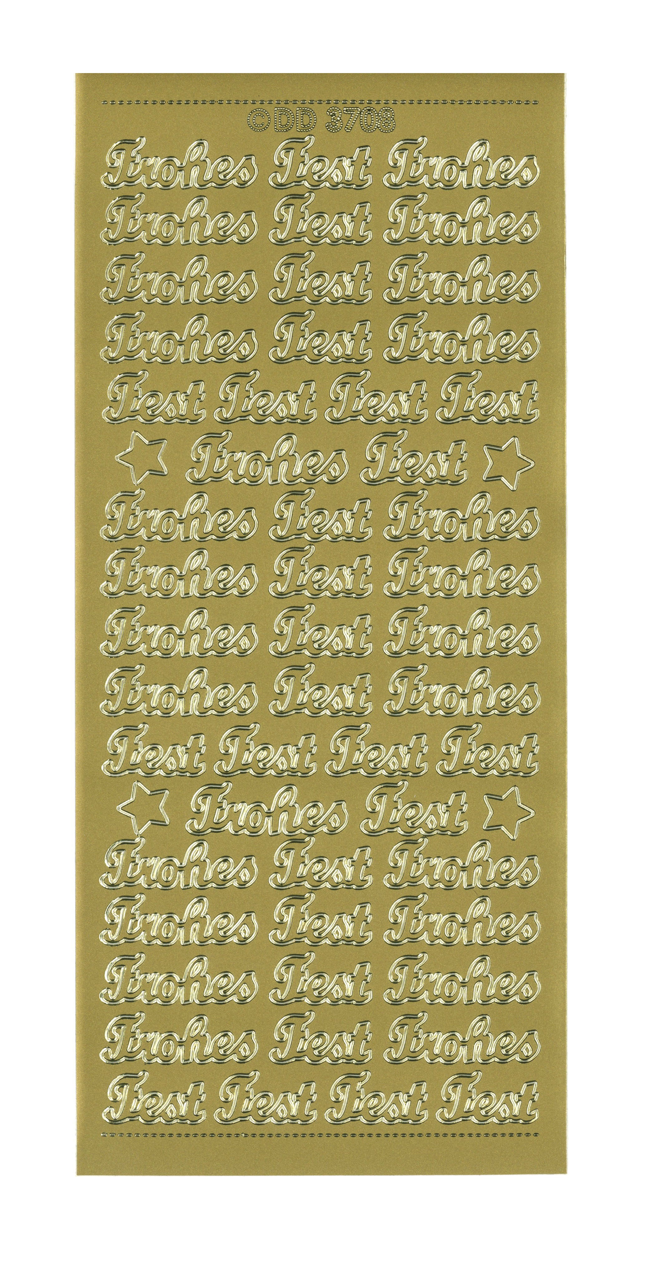 Konturenaufkleber Frohes Fest 1 Bogen 10x23cm