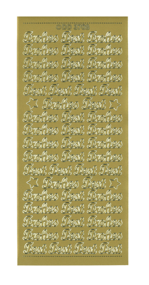Konturensticker Frohes Fest 1 Bogen 10x23cm