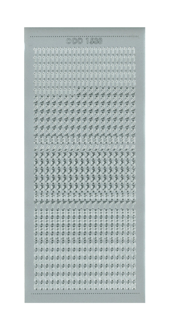 Zahlen Konturensticker 1 Bogen 10x23cm