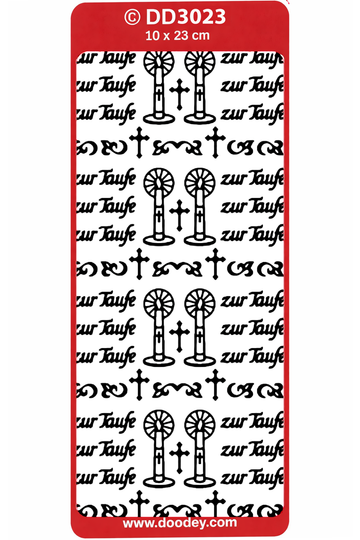Konturensticker Zur Taufe 1 Bogen 10x23cm