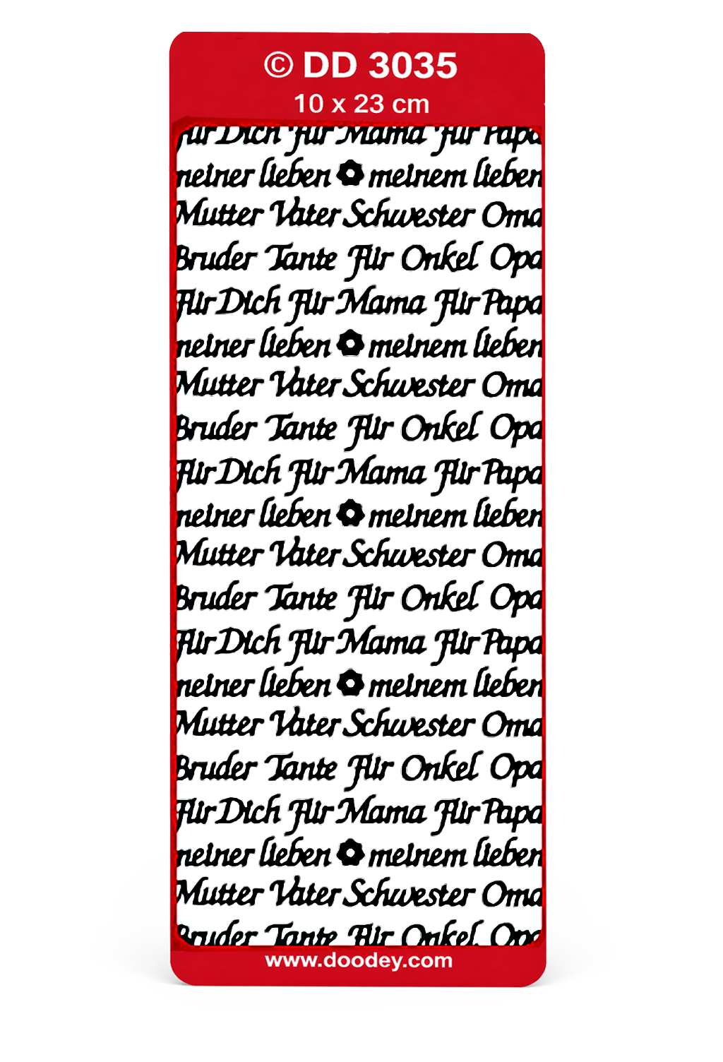 Glänzende Outline-Aufkleber Für Dich 1 Bogen 23x10cm