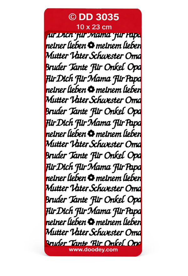 Konturensticker Schriften 