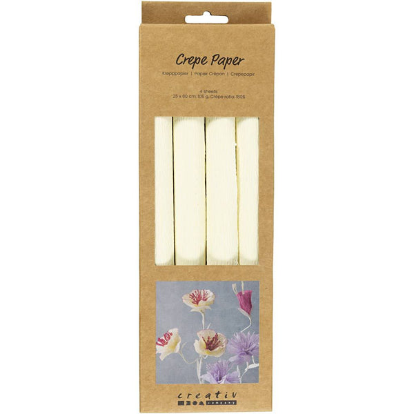 Floristen-Krepppapier 180%  25x60cm 105 g/m² 4 Blatt / Packung