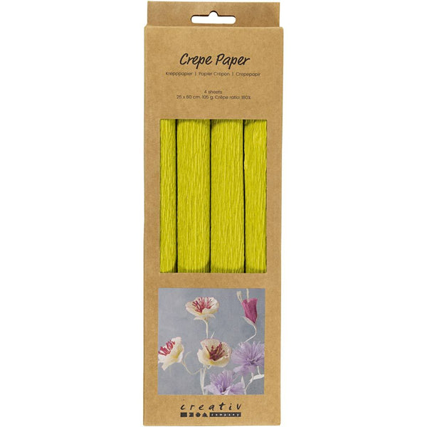 Floristen-Krepppapier 180%  25x60cm 105 g/m² 4 Blatt / Packung