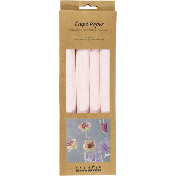 Floristen-Krepppapier 180%  25x60cm 105 g/m² 4 Blatt / Packung