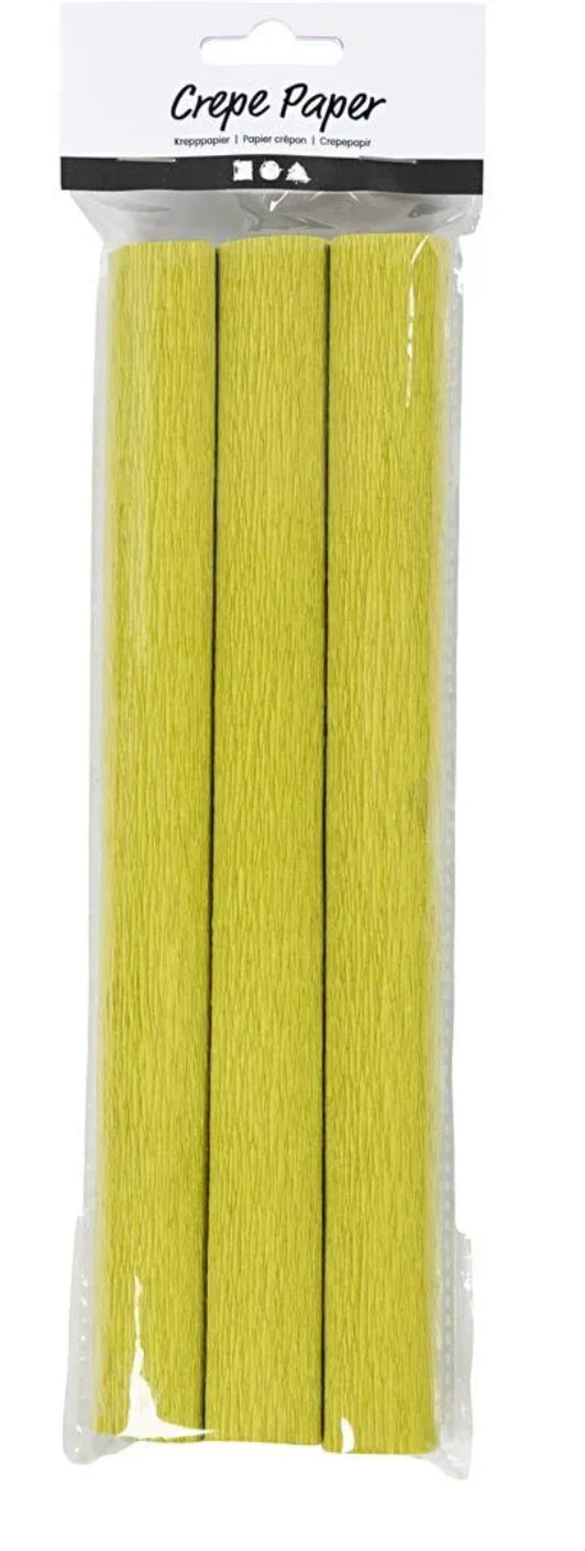 Krepppapier 3 Blätter 25x60cm Kreppanteil: 180% 105 g