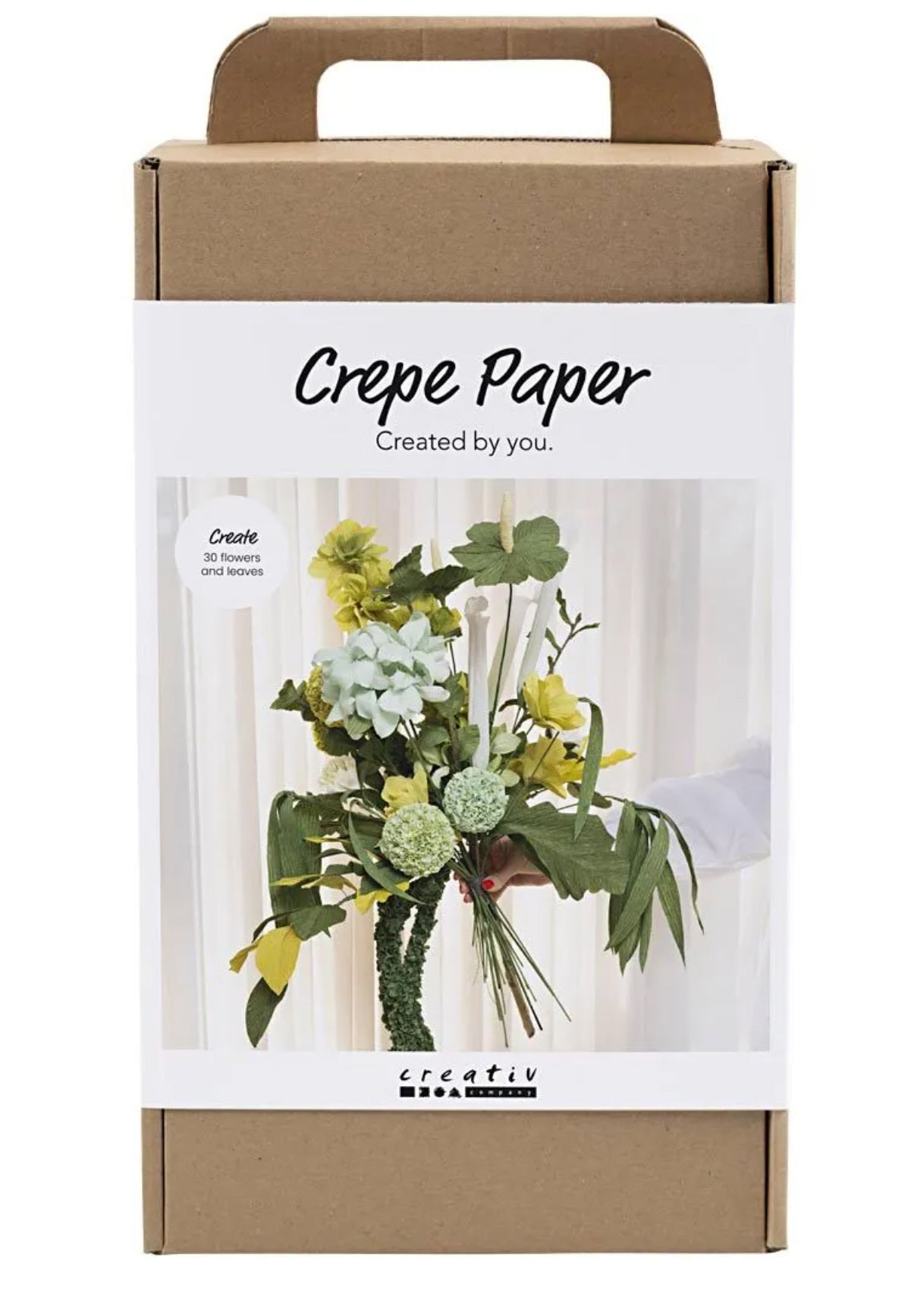 Maxi Kreativ Set Krepppapier Blumenstrauß grün