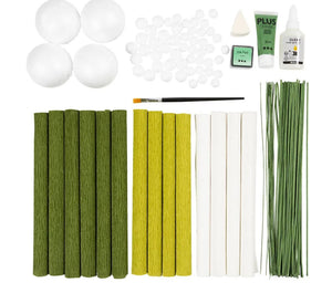 Maxi Kreativ Set Krepppapier Blumenstrauß grün