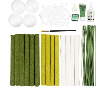 Maxi Kreativ Set Krepppapier Blumenstrauß grün