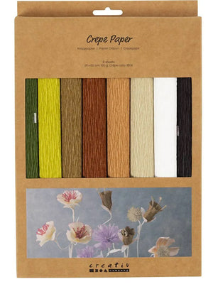 Krepppapier Set Kreppanteil: 180% 105g  25x60cm 8 Blatt / 1 Packung