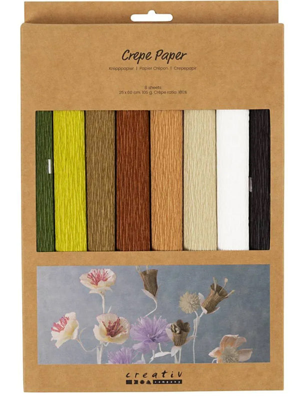 Krepppapier Set Kreppanteil: 180% 105g  25x60cm 8 Blatt / 1 Packung