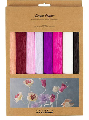 Krepppapier Set Kreppanteil: 180% 105g  25x60cm 8 Blatt / 1 Packung