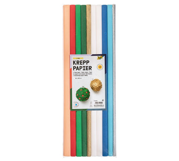 FOLIA Krepppapier X-Mas 10 Farben sortiert 50x200cm 10 Bögen