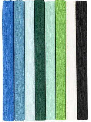 Krepppapier Set Kreppanteil: 180% 105g  25x60cm 8 Blatt / 1 Packung