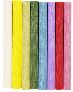 Krepppapier Set Kreppanteil: 180% 105g  25x60cm 8 Blatt / 1 Packung