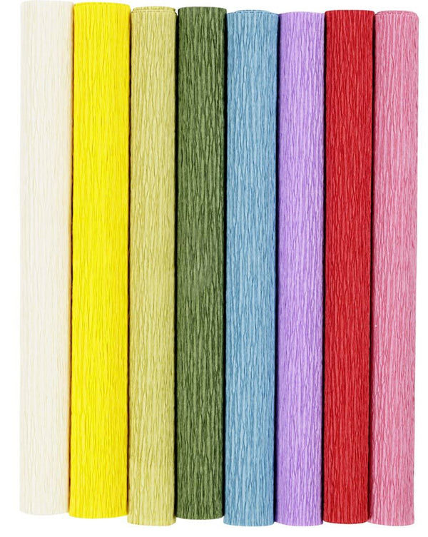Krepppapier Set Kreppanteil: 180% 105g  25x60cm 8 Blatt / 1 Packung