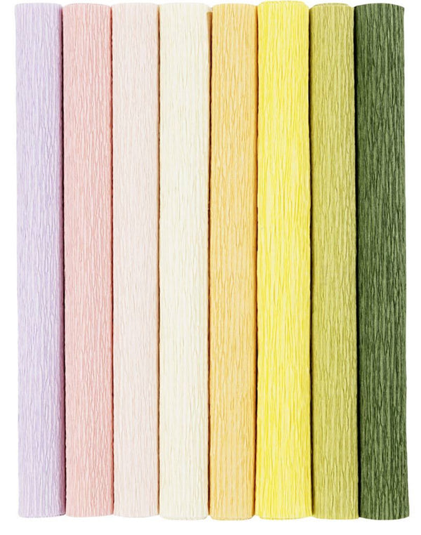 Krepppapier Set Kreppanteil: 180% 105g  25x60cm 8 Blatt / 1 Packung