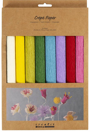Krepppapier Set Kreppanteil: 180% 105g  25x60cm 8 Blatt / 1 Packung