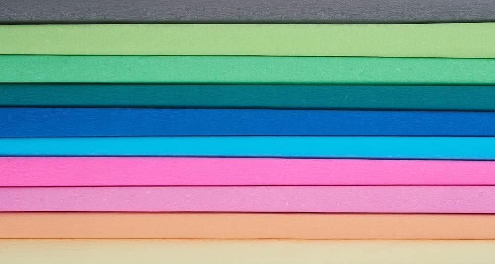 FOLIA Krepppapier Set Pastellfarben 50x200cm 10 Bögen