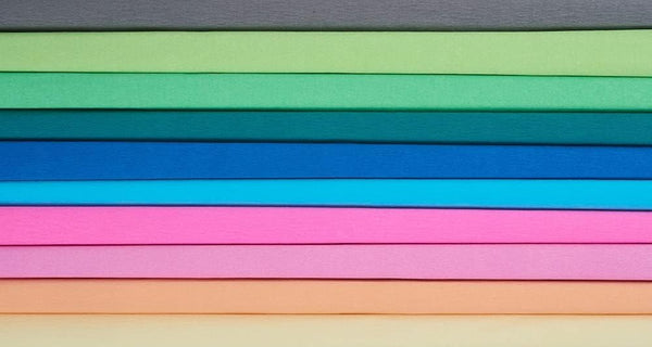 FOLIA Krepppapier Set Pastellfarben 50x200cm 10 Bögen