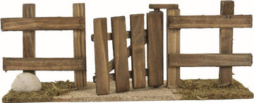 Zaunstück mit beweglicher Tür aus Holz