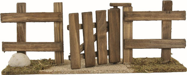 Zaunstück mit beweglicher Tür aus Holz